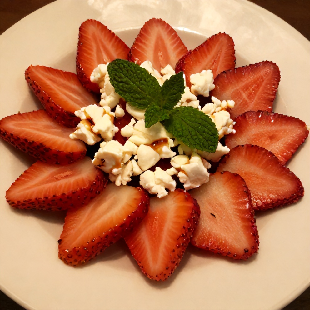 Plated Strawberry Watermelon Salad