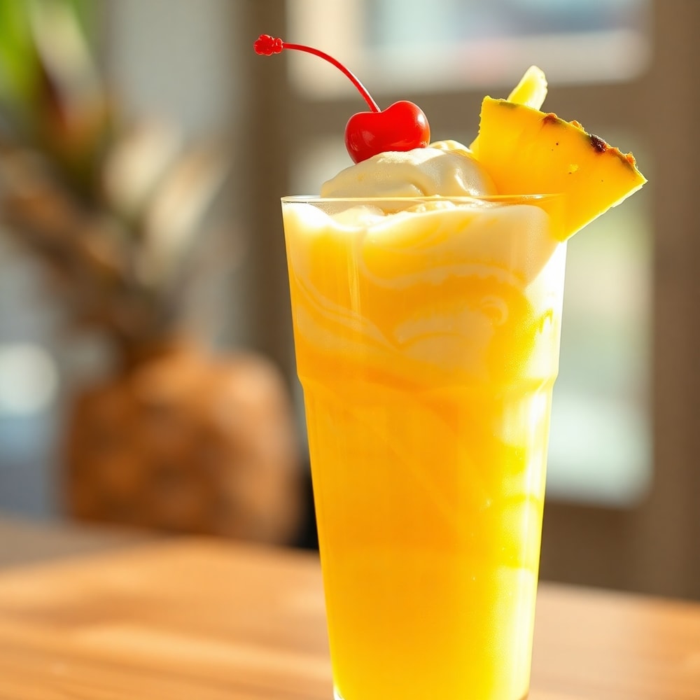 Tropical Sherbet Swirl Summer Mocktail
