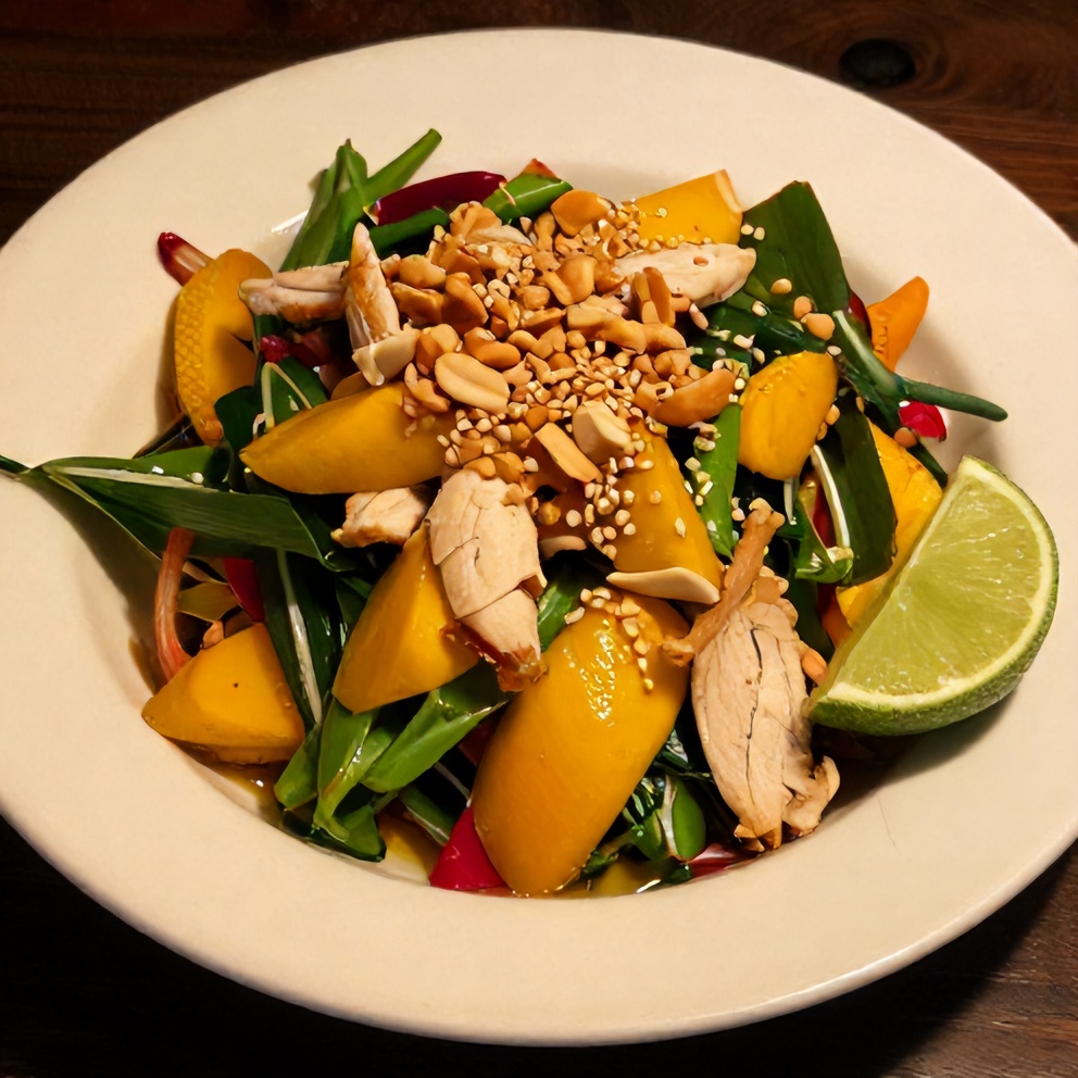 Zesty Thai Chopped Salad with Mango Dressing